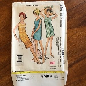 McCall's 1960s Vintage Pattern. Sheath Dress. Sewing Patterns